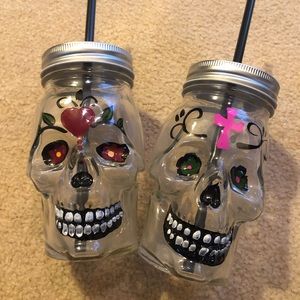 SUGAR SKULL MASON JARS